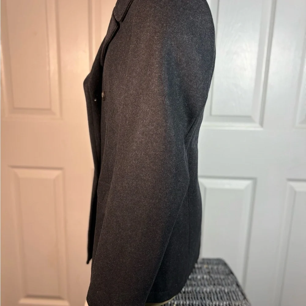 All Saints Men’s Dark Gray Pea Coat